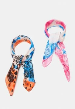 Vintage Supply BANDANA SET - Foulard - Blue/orange/red