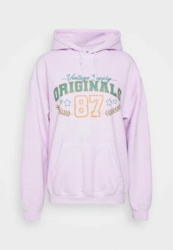 Vintage Supply HOODIE WITH ORIGINALS 87 PRINT UNISEX - Sweatshirt - Overdye Purple