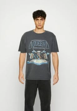 Vintage Supply QUEEN TEE - Print T-shirt - Charcoal