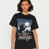 Vintage Supply SNOW WASHED OVERSIZED FIT WITH THE BEACH BOYS - Print T-shirt - Black
