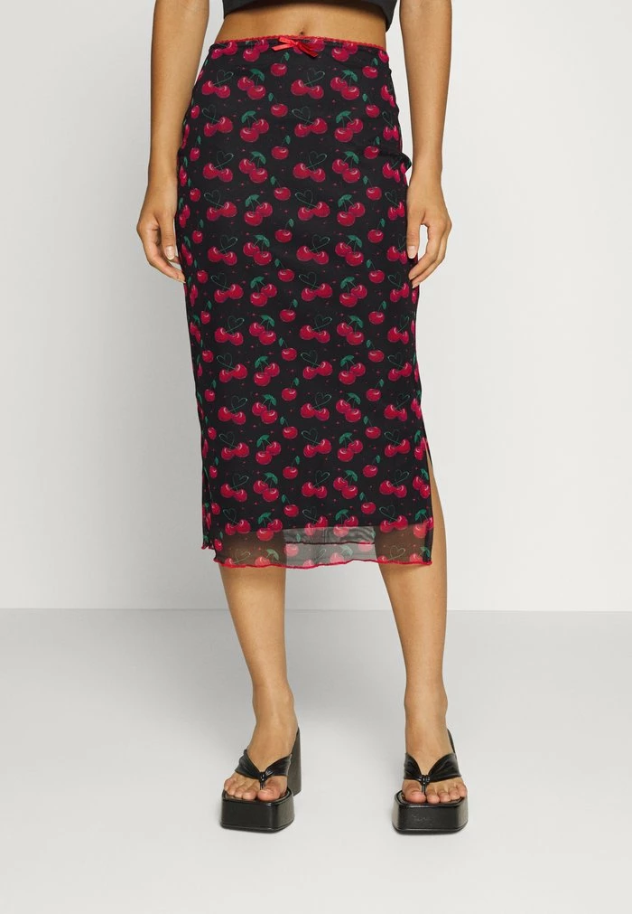 SKIRT IN CHERRIES PRINT - Maxi skirt - multi