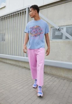 Vintage Supply THE ROLLING STONES LIVE 78 FRONT PRINT TEE - Print T-shirt - Light Blue