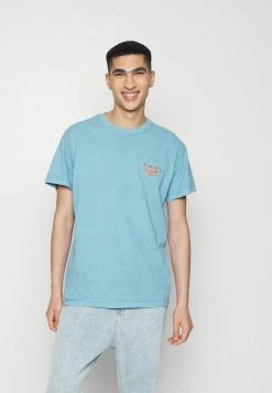 Vintage Supply CHEST EMBROIDERED LOGO TEE UNISEX - Basic T-shirt - Overdye Teal