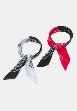 Vintage Supply BANDANA SET - Foulard - Black/red/white