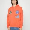 Vintage Supply SPACE PATCHES HOODIE - Sweatshirt - Orange