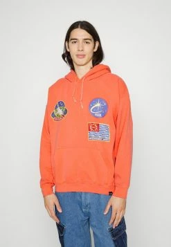 Vintage Supply SPACE PATCHES HOODIE - Sweatshirt - Orange