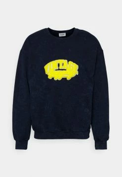 Vintage Supply OVERDYED WITH VARSITY PATCH UNISEX - Zip-up Sweatshirt - Navy