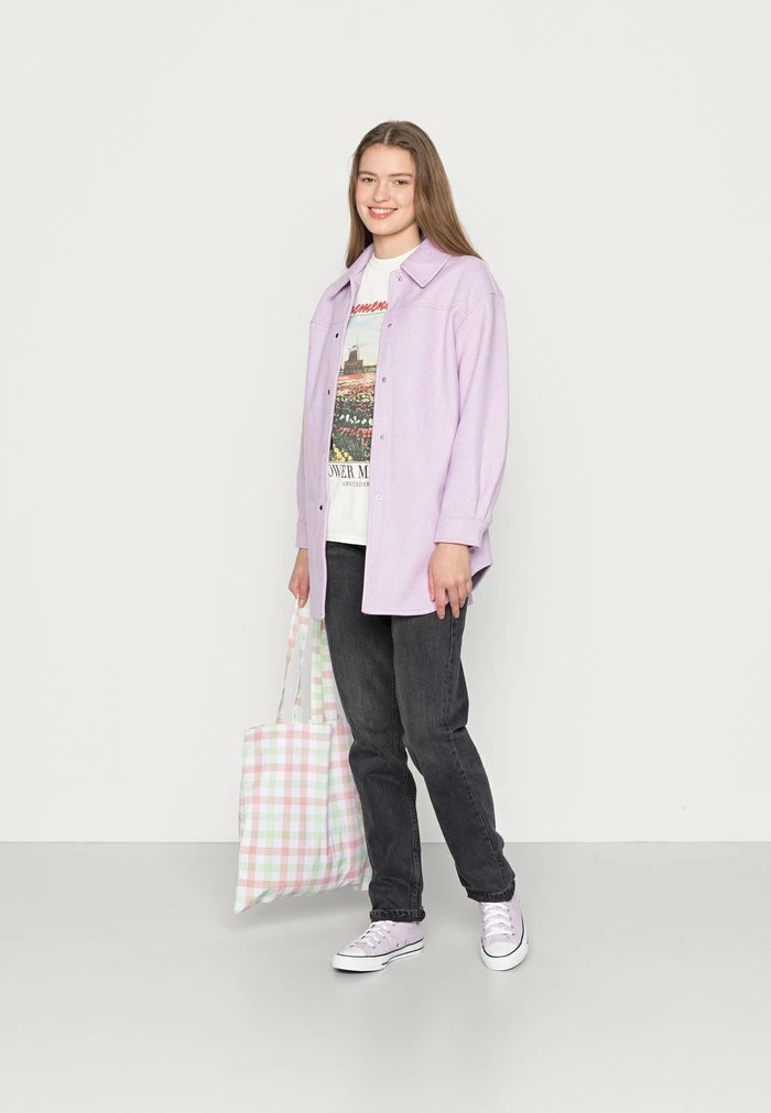 REGULAR FIT WITH VINTAGE FLOWER MARKET GRAPHIC - Print T-shirt - off white