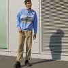 Vintage Supply LET THE SPRING COME GRAPHIC HOODIE - Sweatshirt - Blue