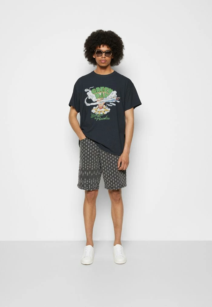 GREEN DAY FRONT TEE - Print T-shirt - charcoal