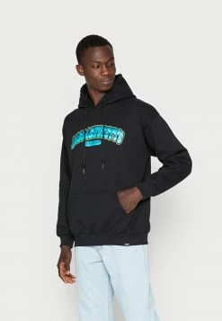 Vintage Supply MASSACHUSETTS PRINT HOODIE - Sweatshirt - Black