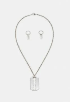 Vintage Supply NECKLACE & EARRING SET - Earrings - Silver-coloured