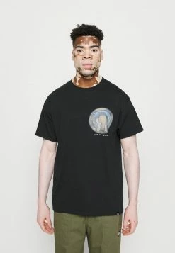 Vintage Supply MUNCH LOST IN SPACE TEE - Print T-shirt - Black