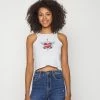 Vintage Supply VEST WITH TRUE LOVE TATTOO GRAPHIC - Top - White