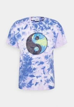 Vintage Supply TIE DYED WITH EARTH GRAPHIC UNISEX - Print T-shirt - Purple