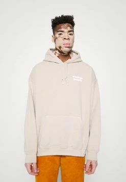 Vintage Supply OVERDYE BRANDED HOODIE - Sweatshirt - Sand