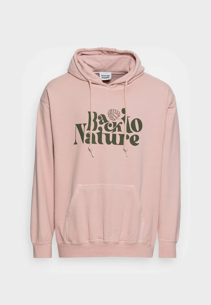 HOODIE WITH BACK TO NATURE GRAPHIC UNISEX - Hoodie - light pink