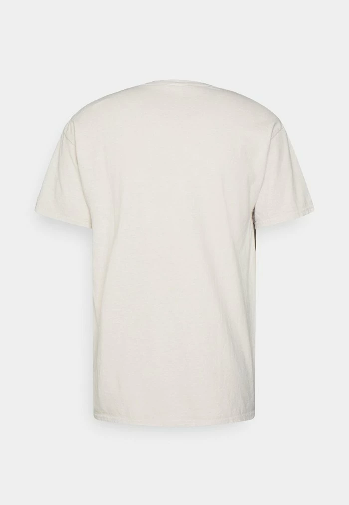 OVERDYED BISCOTTI WITH ORGANIC FONT AND FLOWER - Print T-shirt - beige