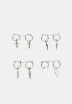 Vintage Supply EARRING UNISEX 4 PACK - Earrings - Silver-coloured