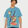 Vintage Supply FACE ABSTRACT TEE - Print T-shirt - Teal