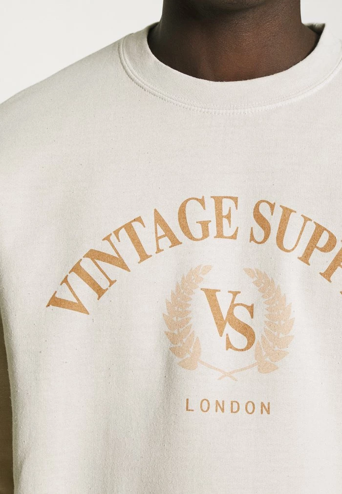 OVERDYED WITH TONAL LOGO CREST - Sweatshirt - od stone