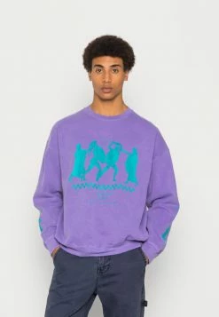 Vintage Supply THE ILIAD HOMER CREW - Sweatshirt - Washed Purple