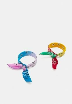 Vintage Supply BANDANA UNISEX 2 PACK - Foulard - Blue Pink/red Yellow Blue
